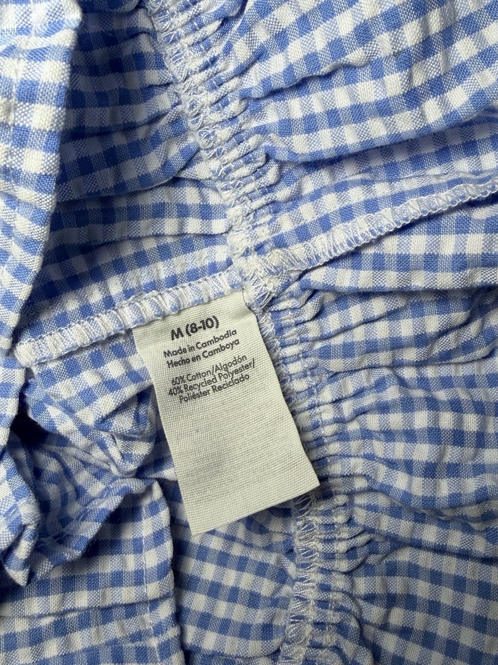 No Boundaries Blue White Gingham Two-Piece Skirt Set - Picture 4 of 4